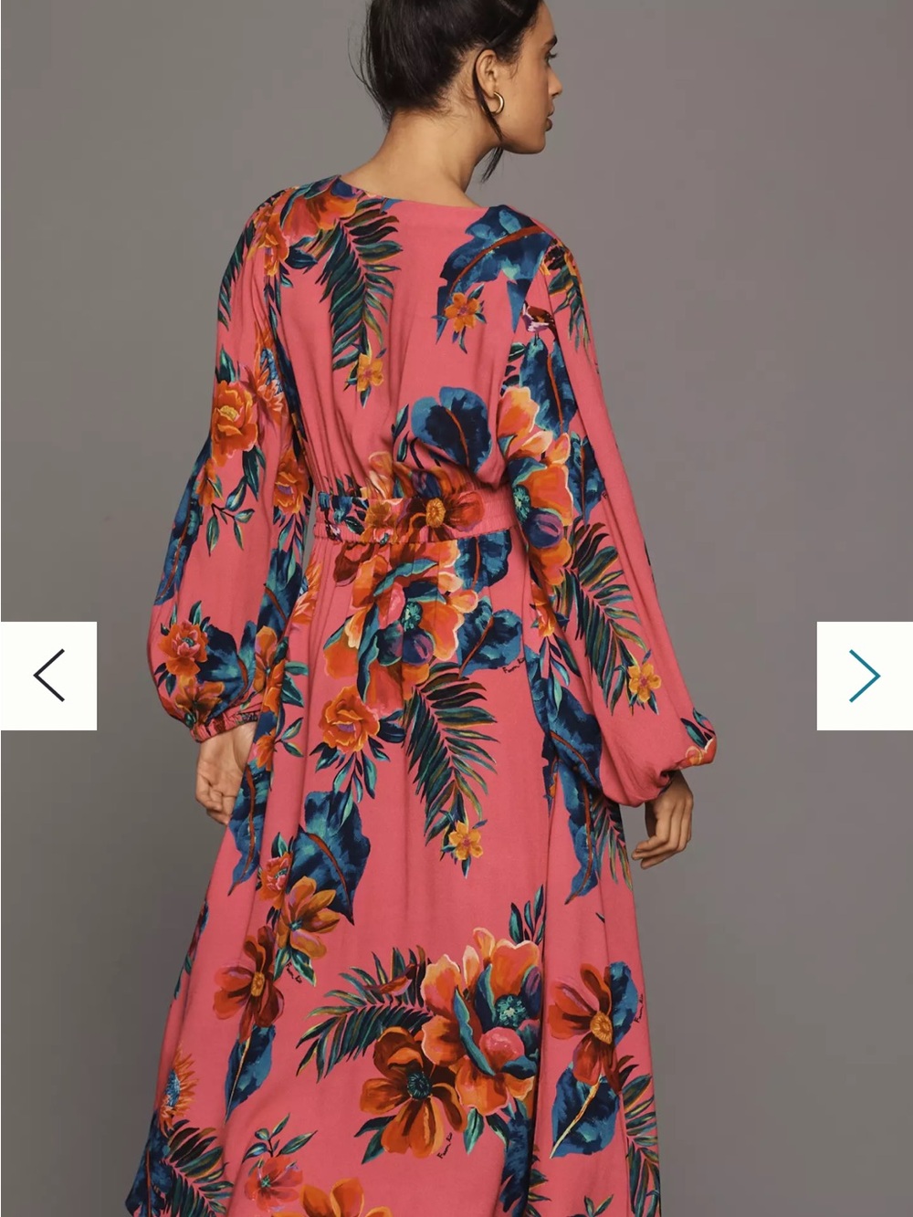 Farm Rio for Anthropologie Hot Pink Tropical Floral Maxi Dress NWT Rayon - Picture 3 of 17